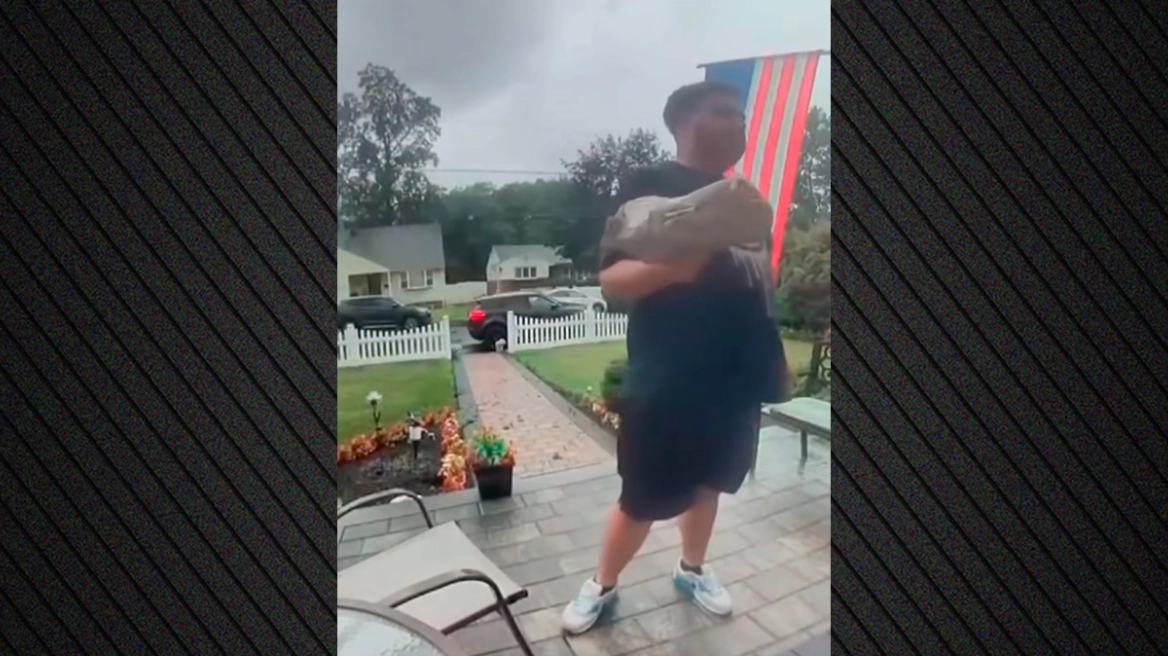 Νιου Τζέρσεϊ: Κεραυνός έπεσε δίπλα σε διανομέα ενώ παρέδιδε φαγητό – Βίντεο ντοκουμέντο