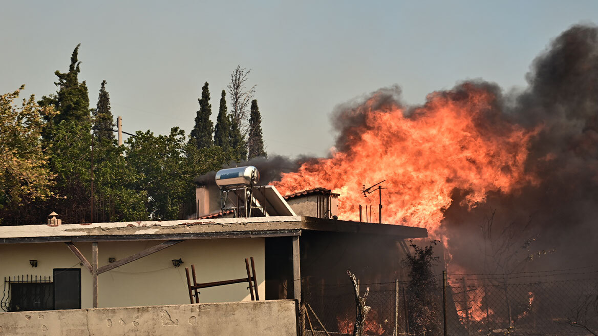Δεκάδες απεγκλωβισμοί από τη φωτιά στο Κρυονέρι – Δείτε βίντεο