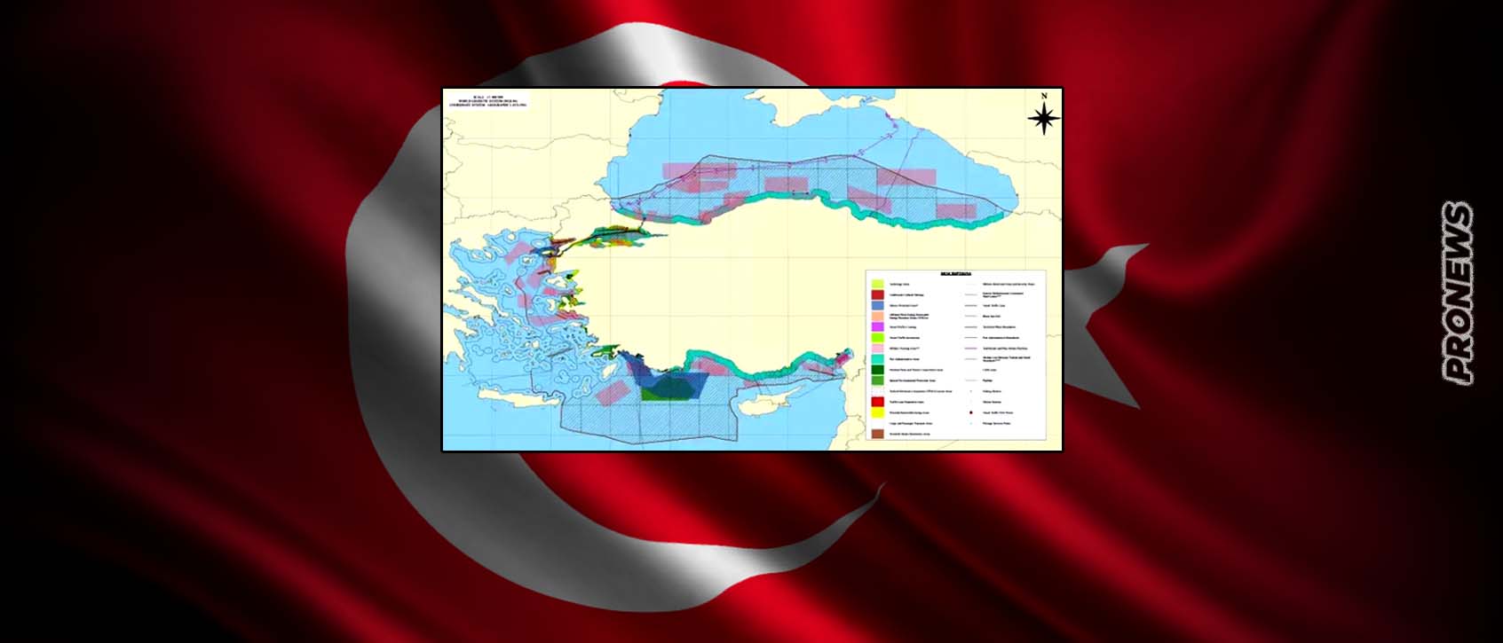 Η Τουρκία εξέδωσε χάρτη για τα θαλάσσια πάρκα στο Αιγαίο – Αποκλείει το Καστελλόριζο