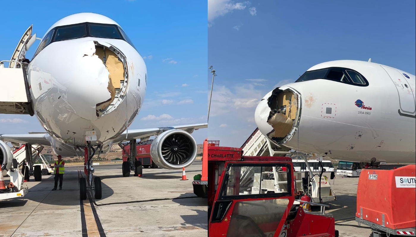 Ισπανία: Πουλί προκάλεσε τεράστια ζημιά σε Airbus λίγο μετά την απογείωση (φώτο-βίντεο)