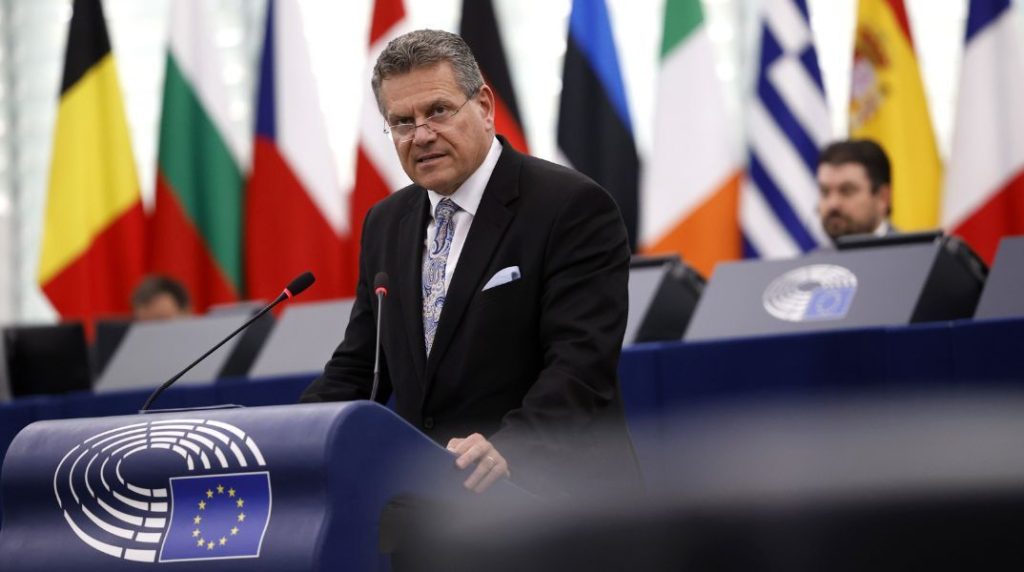 Μάρος Σέφτσοβιτς: «Πλησιάζει η τελική συμφωνία για το εμπόριο με τις ΗΠΑ»