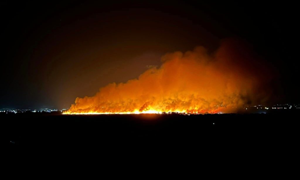 Φωτιά ξέσπασε τώρα στον Άγιο Θωμά Ηρακλείου