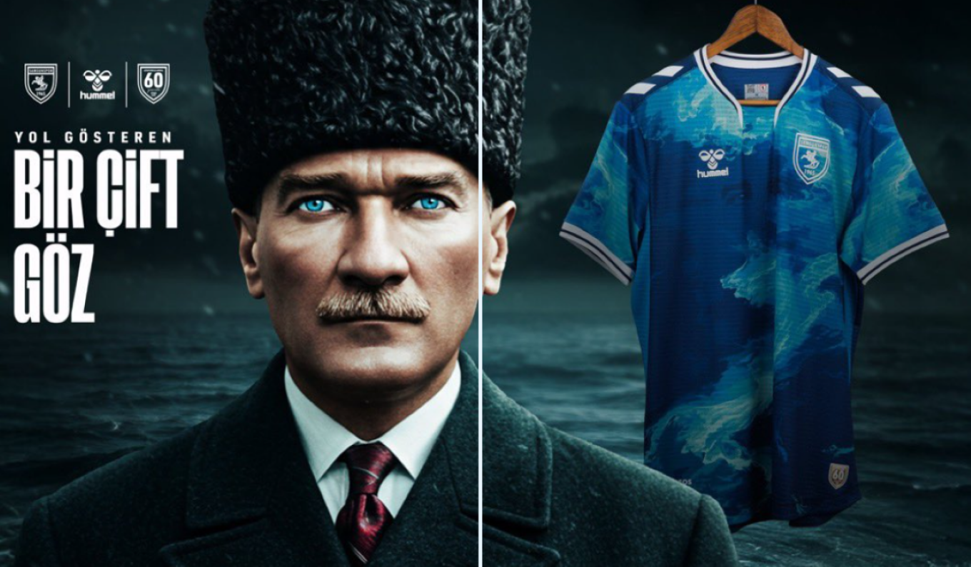 «Δυναμιτίζει» το κλίμα η Σάμσουνσπορ: Η εμπνευσμένη από τον Κεμάλ φανέλα για το ματς με τον Παναθηναϊκό (vid)