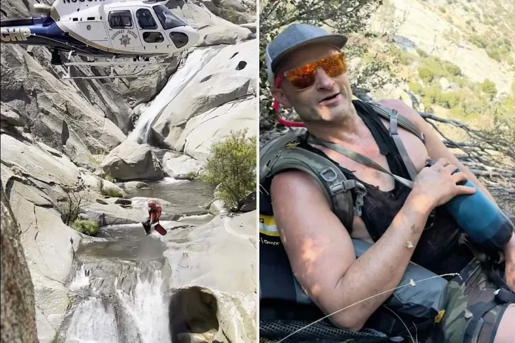 Η στιγμή της διάσωσης εγκλωβισμένου άνδρα σε καταρράκτη της Καλιφόρνια – Βρισκόταν εκεί για δύο μέρες (βίντεο)