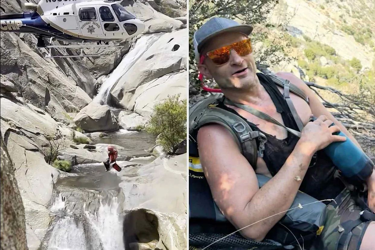Η στιγμή της διάσωσης εγκλωβισμένου άνδρα σε καταρράκτη της Καλιφόρνια – Βρισκόταν εκεί για δύο μέρες (βίντεο)