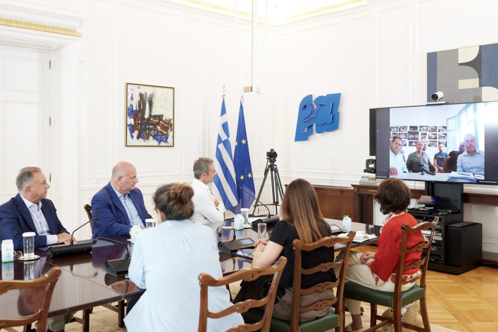 Τηλεδιάσκεψη Κ.Μητσοτάκη με τον δήμαρχο και τον Επαγγελματικό Αλιευτικό Σύλλογο της Αμοργού