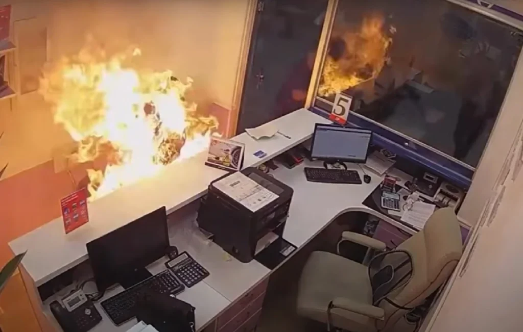 Καζακστάν: Η στιγμή που άνδρας αυτοπυρπολείται στο αεροδρόμιο μετά από καβγά με τη σύζυγό του (βίντεο)