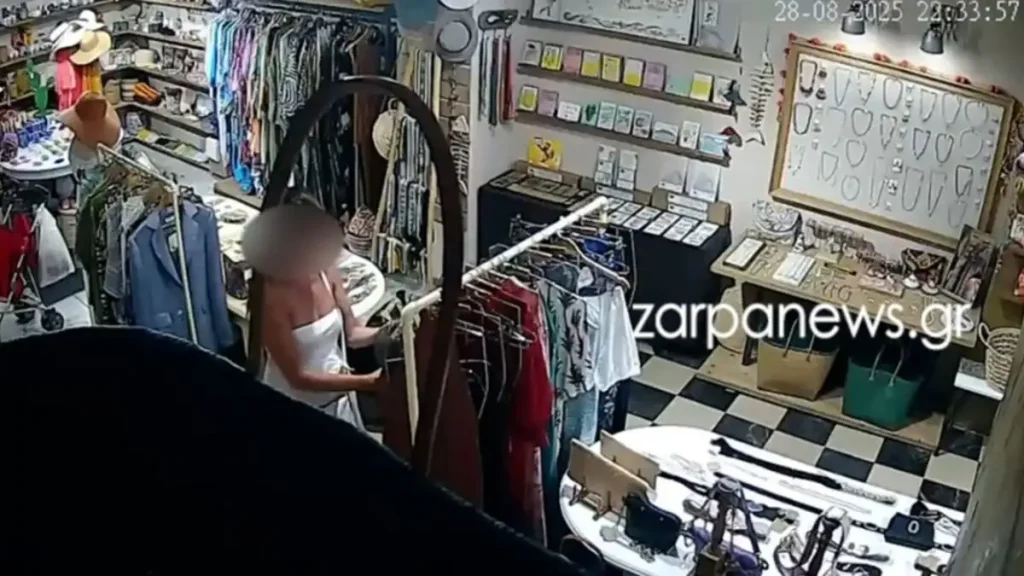 Βίντεο ντοκουμέντο από νέα κλοπή σε τουριστικό κατάστημα στα Χανιά 