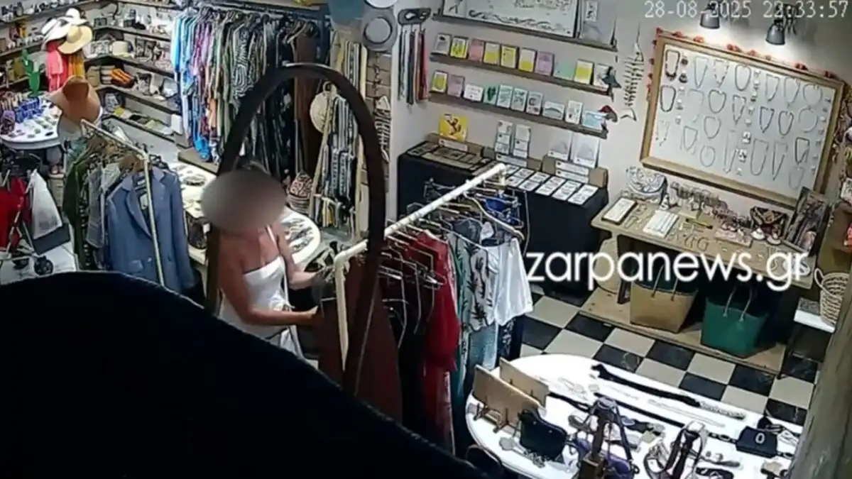Βίντεο ντοκουμέντο από νέα κλοπή σε τουριστικό κατάστημα στα Χανιά 