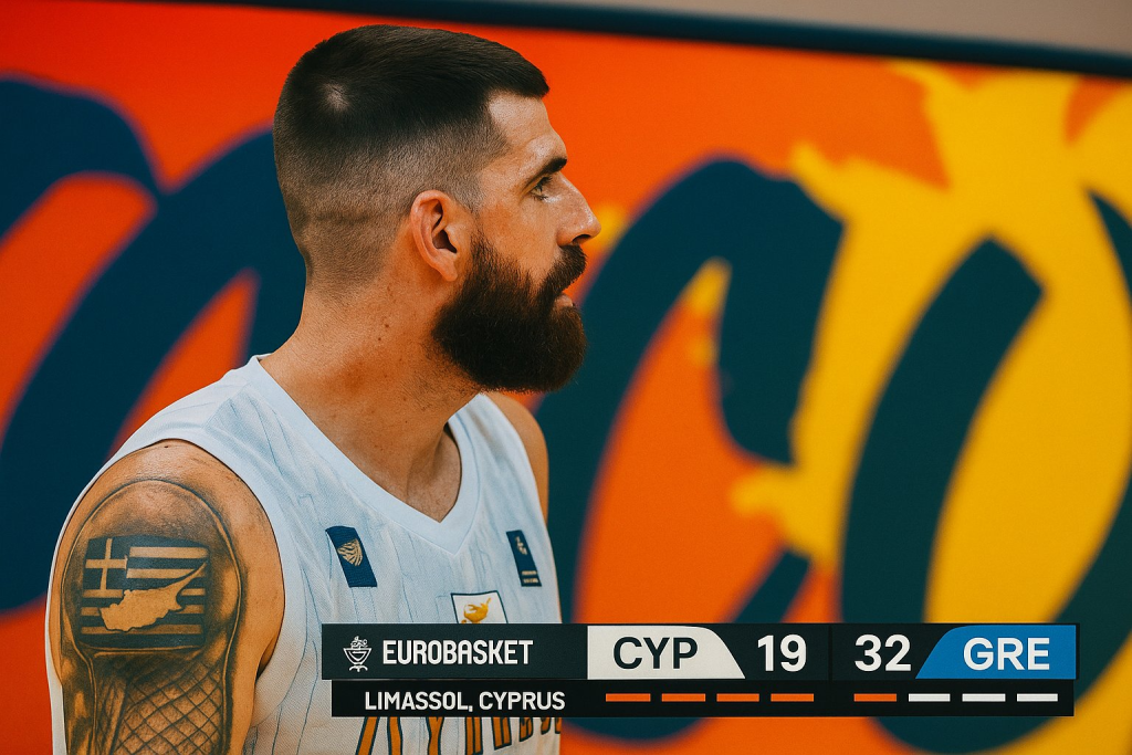 To τατουάζ του Νίκου Στυλιανού για Ελλάδα και Κύπρο που έκλεψε την παράσταση