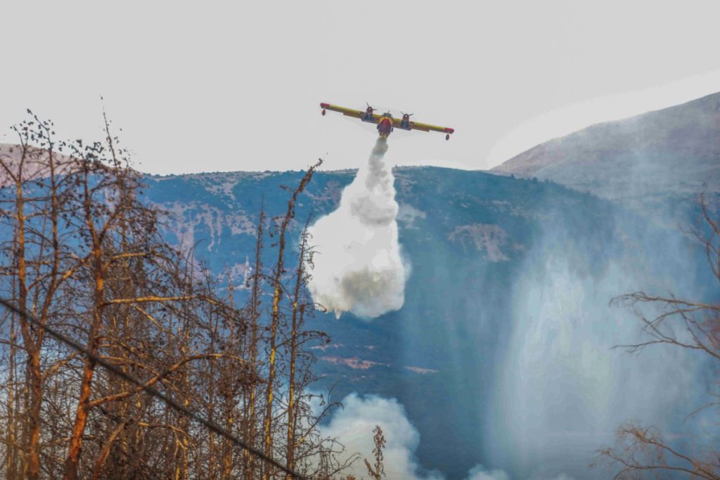 Φωτιά στην Πυλαία Θεσσαλονίκης – Στη «μάχη» και εναέρια μέσα