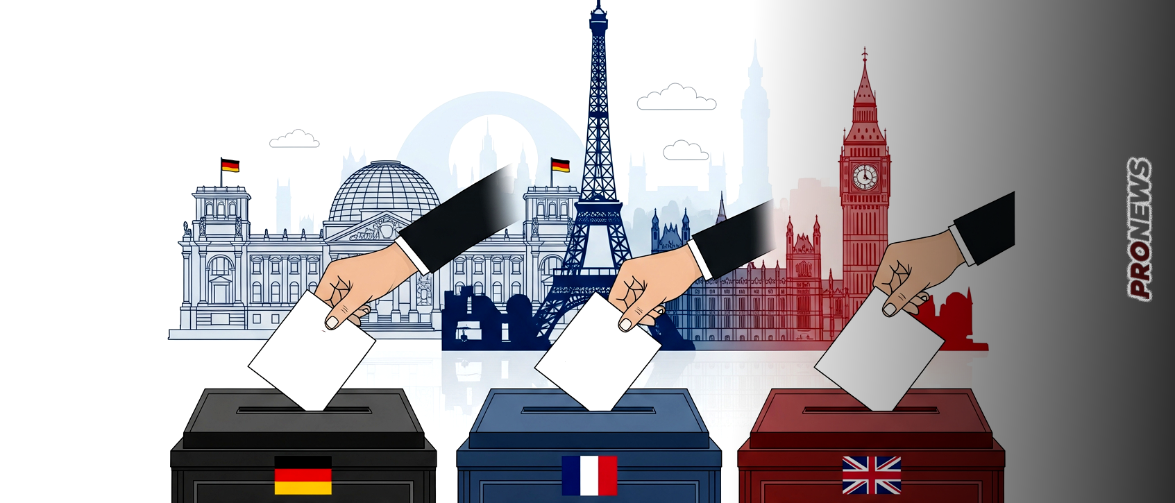 Έρχονται ανατροπές σε Γερμανία, Γαλλία και Βρετανία: Πρώτες και με διαφορά οι αντισυστημικές Δεξιές παρατάξεις