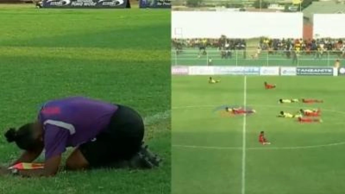 Τανζανία: Η στιγμή που σμήνος μελισσών «εισβάλει» σε γήπεδο – Παίκτες και διαιτητής ξάπλωσαν στο έδαφος (βίντεο)