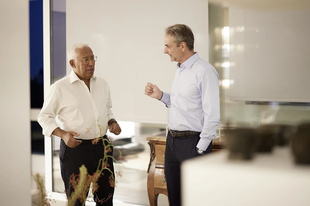 Κυριάκος Μητσοτάκης και Αντόνιο Κόστα δείπνησαν στην οικία του Έλληνα πρωθυπουργού – Δείτε φωτογραφίες