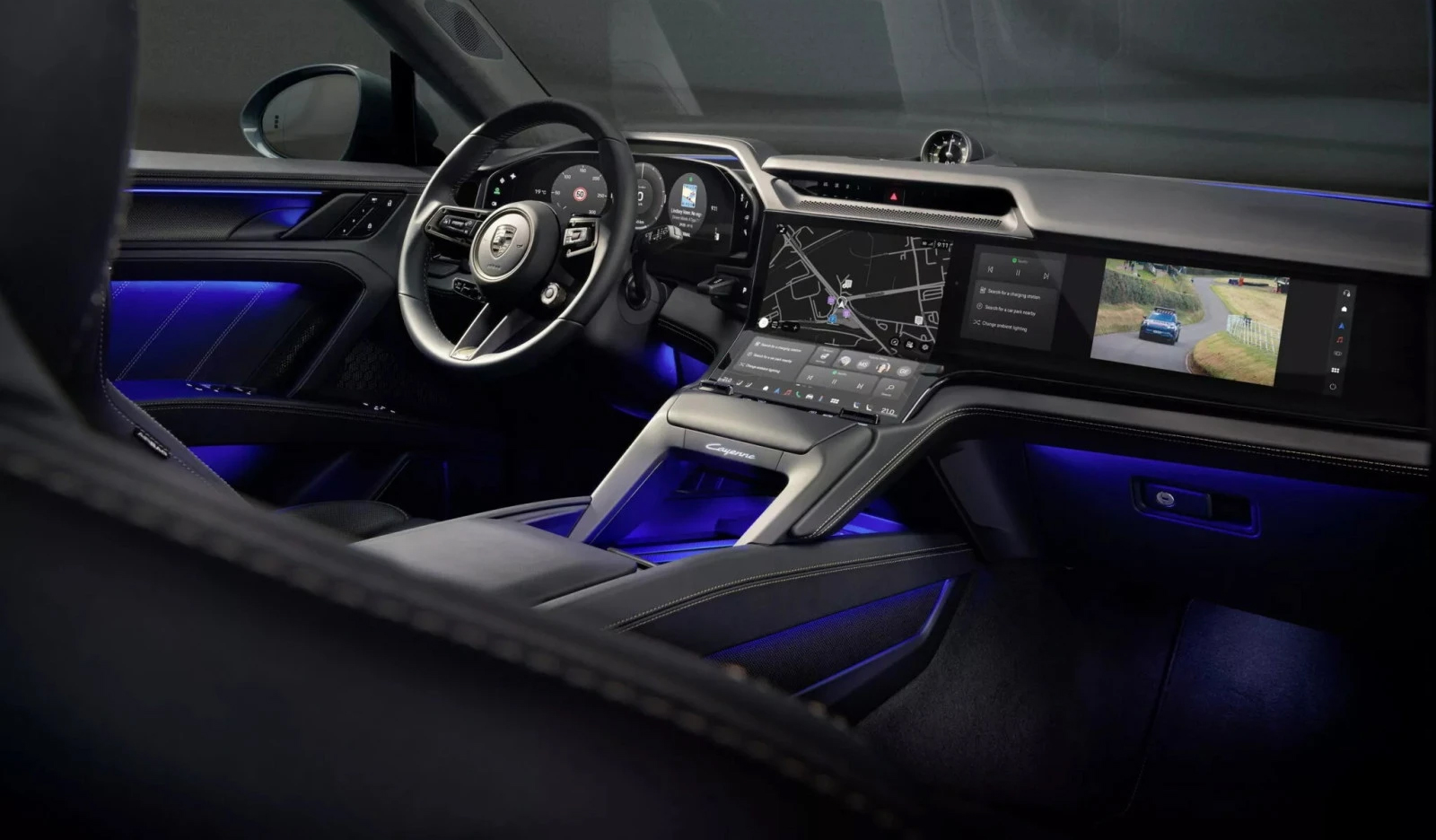 Νέα Porsche Cayenne Electric: Το μεγαλύτερο σύστημα οθονών και τα νέα Mood Modes