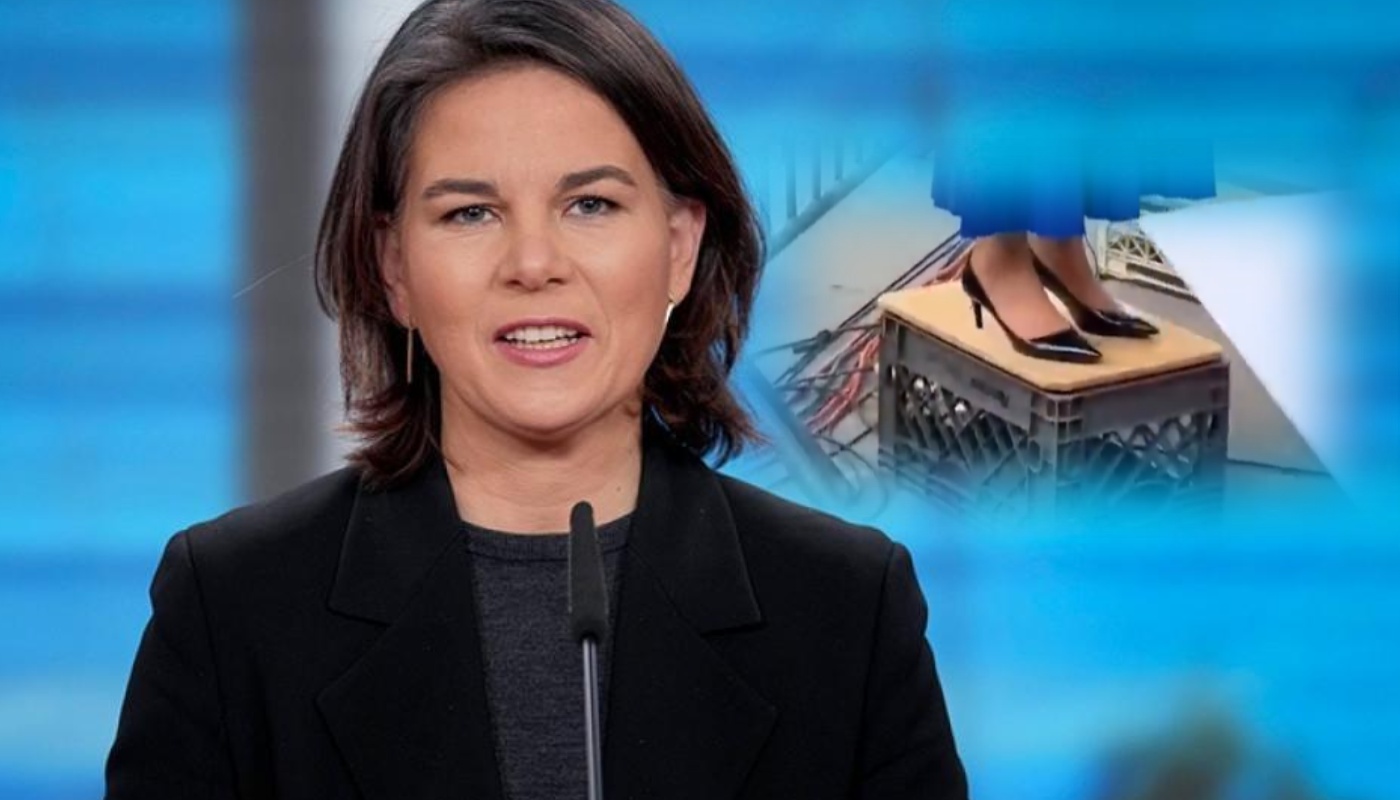 Βίντεο: Η Αναλένα Μπέρμποκ ανέβηκε σε… καφάσι για να φαίνεται πιο ψηλή κατά τη διάρκεια ομιλίας της!