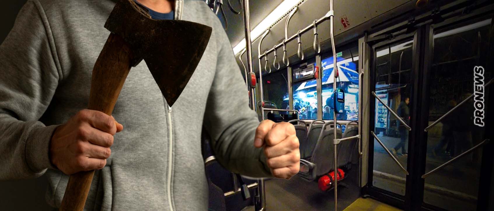 Τρόμος σε λεωφορείο στο κέντρο της Αθήνας: Συνελήφθη 51χρονος που έβγαλε τσεκούρι και απείλησε επιβάτες και οδηγό