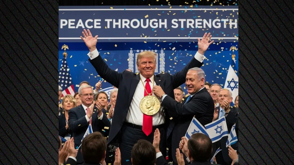 Μ.Νετανιάχου: H φωτογραφία ΑΙ που δημοσίευσε με τον ίδιο να απονέμει το Νόμπελ Ειρήνης στον Ν.Τραμπ