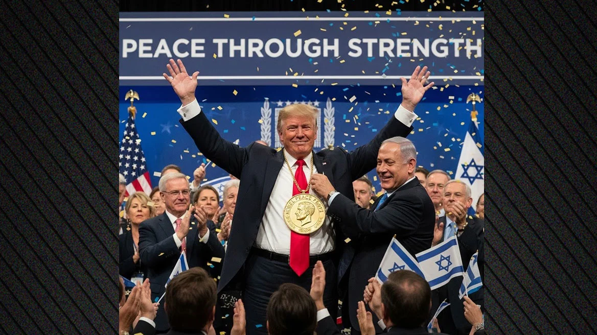 Μ.Νετανιάχου: H φωτογραφία ΑΙ που δημοσίευσε με τον ίδιο να απονέμει το Νόμπελ Ειρήνης στον Ν.Τραμπ