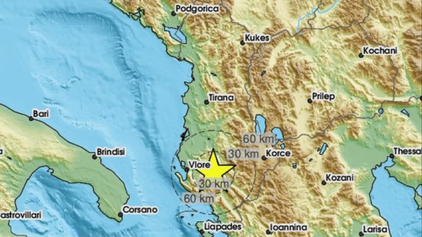 Σεισμός 4,4 Ρίχτερ στην Αλβανία: Πού εντοπίζεται το επίκεντρο της δόνησης – Έγινε αισθητός και στην Ελλάδα