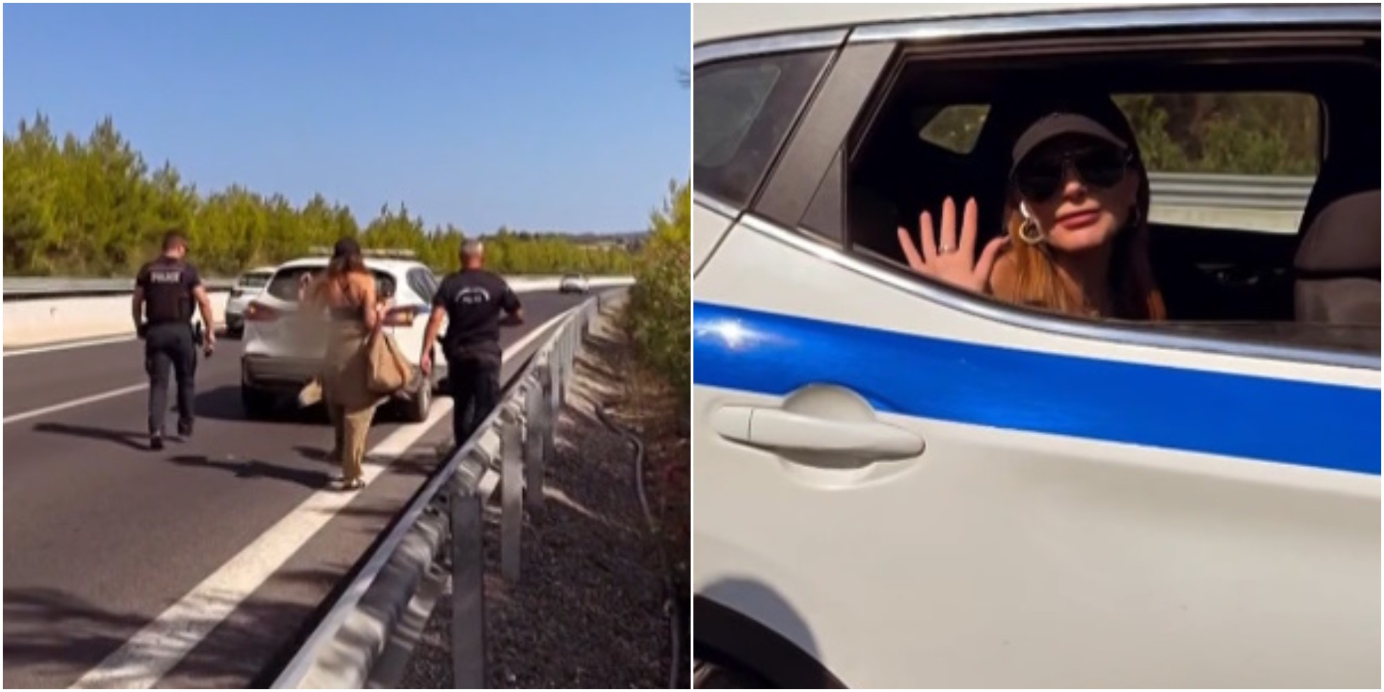 Η ΕΛ.ΑΣ εκτελεί χρέη «ταξί» για την Δ.Βανδή: Την έπιασε λάστιχο και περιπολικό την πήγε στο ξενοδοχείο της (βίντεο)