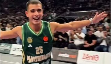 Φίλαθλος του Παναθηναϊκού έβαλε ένα εντυπωσιακό καλάθι από το κέντρο του γηπέδου και κέρδισε 3.000 ευρώ (βίντεο)