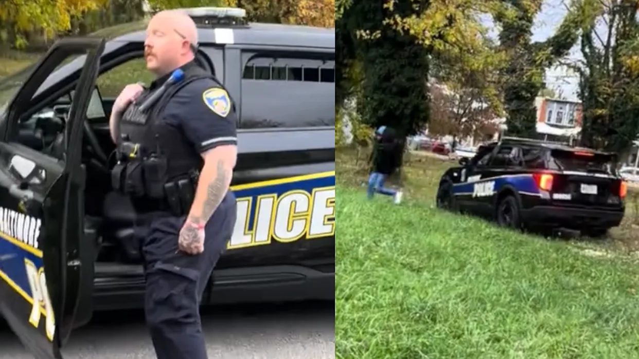 Βαλτιμόρη: Αστυνομικός καταδιώκει με το περιπολικό του έναν πεζό για να τον χτυπήσει – Δείτε βίντεο