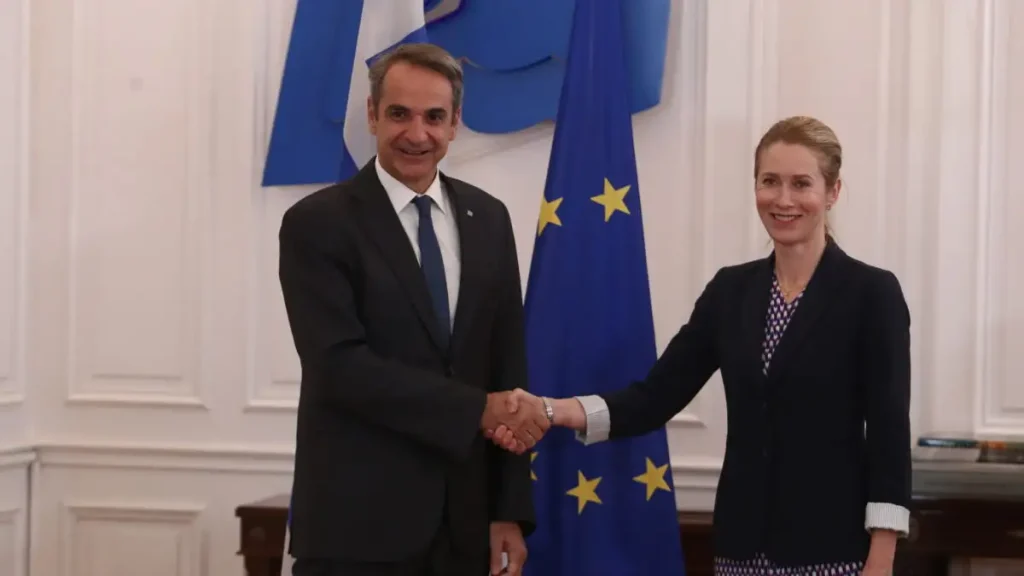 Στο Μαξίμου η Κ.Κάλας: «Η Ευρώπη πρέπει να παραμείνει ενωμένη και αποφασιστική απέναντι στη ρωσική επιθετικότητα»