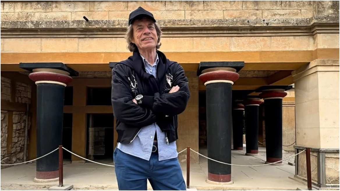 Ο Μικ Τζάγκερ στην Κρήτη: Ανέβασε φωτογραφίες από την επίσκεψή του στην Κνωσό