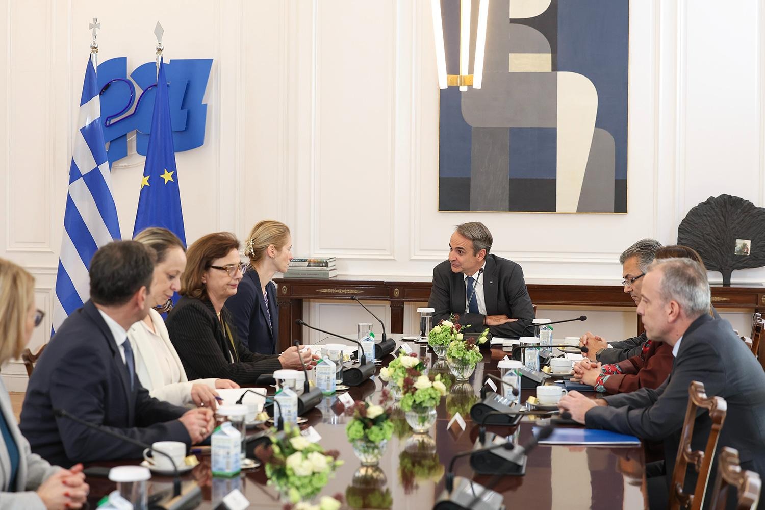 Κ.Μητσοτάκης με Κάγια Κάλας στο Μέγαρο Μαξίμου: Συζήτησαν τον πόλεμο της «Ρωσίας κατά της Ουκρανίας»