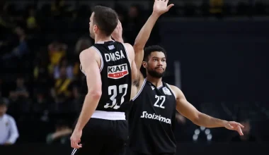 ΑΕΚ-ΠΑΟΚ 76-78: Μεγάλο διπλό των «ασπρόμαυρων» με καλάθι του Μπράουν 8” πριν το τέλος (βίντεο)