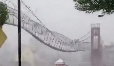 Βίντεο: Κρεμαστή γέφυρα στις Φιλιππίνες τραντάζεται από τους ανέμους του υπερτυφώνα Φουνγκ-γουόνγκ