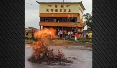 Ασυνήθιστο γεωλογικό φαινόμενο στην Ταϊβάν: Έκρηξη ηφαιστείου λάσπης στη μέση του δρόμου! – Δείτε βίντεο