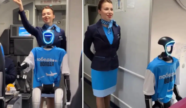 Βίντεο: Ανθρωποειδές ρομπότ σε ρόλο… αεροσυνοδού σε αεροσκάφος της ρωσικής εταιρείας Pobeda