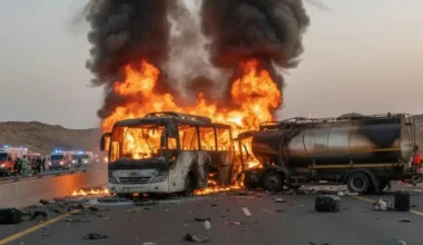 Σαουδική Αραβία: Λεωφορείο με προσκυνητές συγκρούστηκε με βυτιοφόρο – Τουλάχιστον 45 νεκροί (βίντεο)