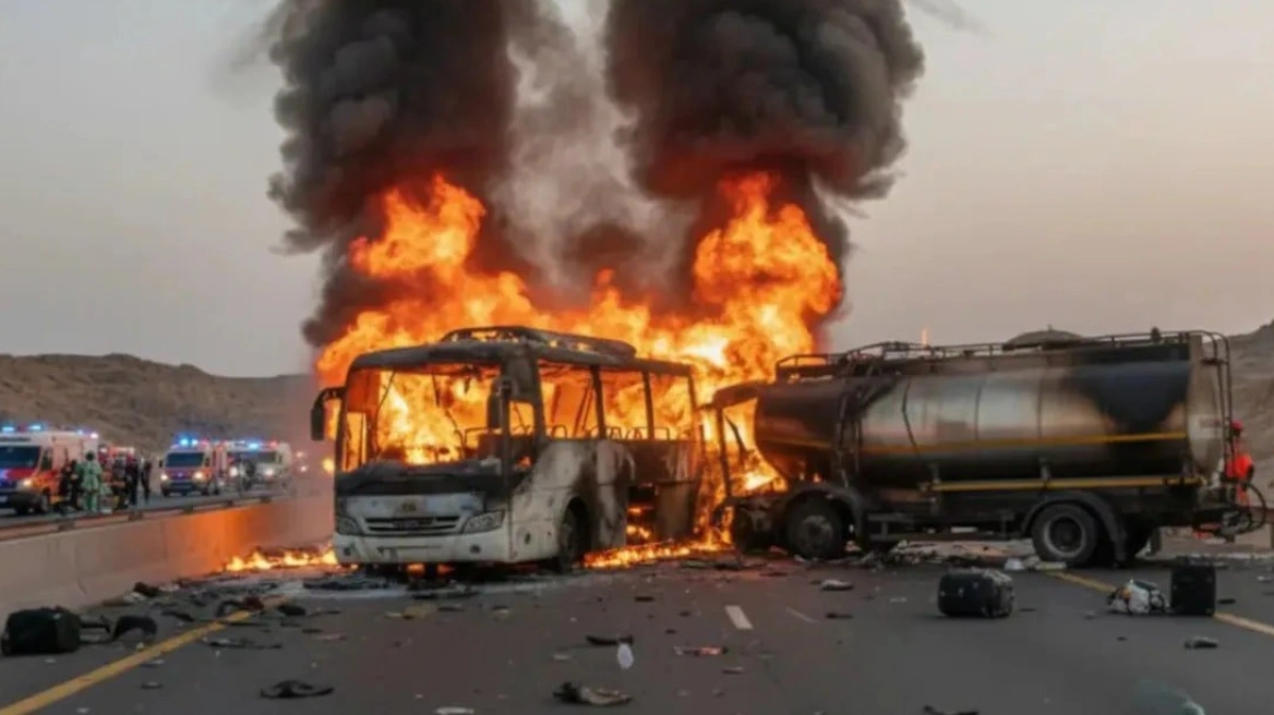 Σαουδική Αραβία: Λεωφορείο με προσκυνητές συγκρούστηκε με βυτιοφόρο – Τουλάχιστον 45 νεκροί (βίντεο)