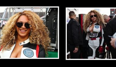 «Όλα στην φόρα» από την Μπιγιονσέ: Πήγε στο Grand Prix με αβυσσαλέο ντεκολτέ (βίντεο)