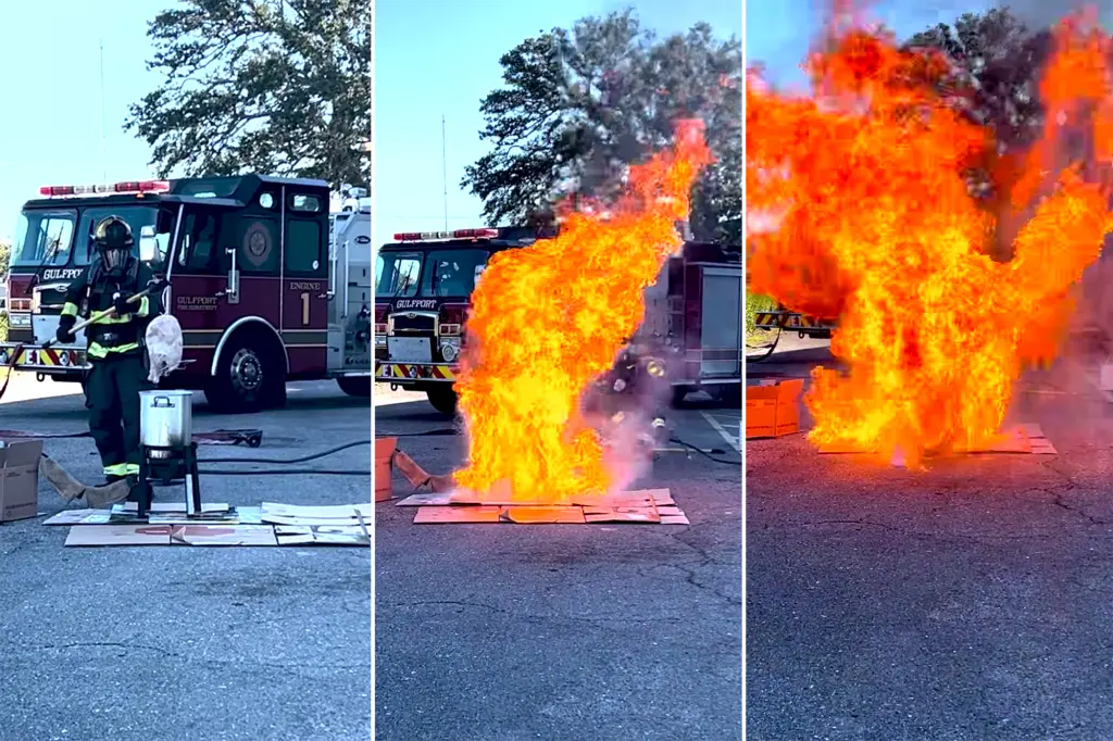 Βίντεο: Πυροσβέστες στις ΗΠΑ βάζουν κατεψυγμένη γαλοπούλα σε κατσαρόλα με βραστό λάδι και «εκρήγνυται»!