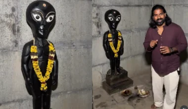 Ινδός έκτισε τον πρώτο ναό αφιερωμένο σε «μαύρο εξωγήινο»! (βίντεο)
