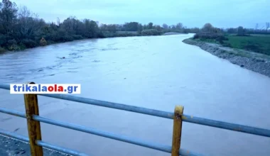 Στα όρια της υπερχείλισης ο Πηνειός (βίντεο)