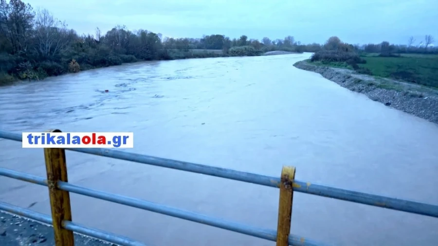 Στα όρια της υπερχείλισης ο Πηνειός (βίντεο)
