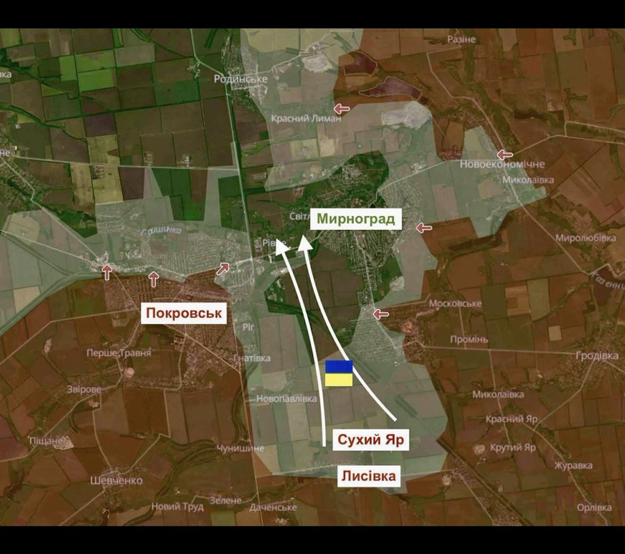 Ντονμπάς: Η πτώση του Ποκρόφσκ και η περικύκλωση του Μίρνογκραντ σε ένα εντυπωσιακό ινφογράφημα