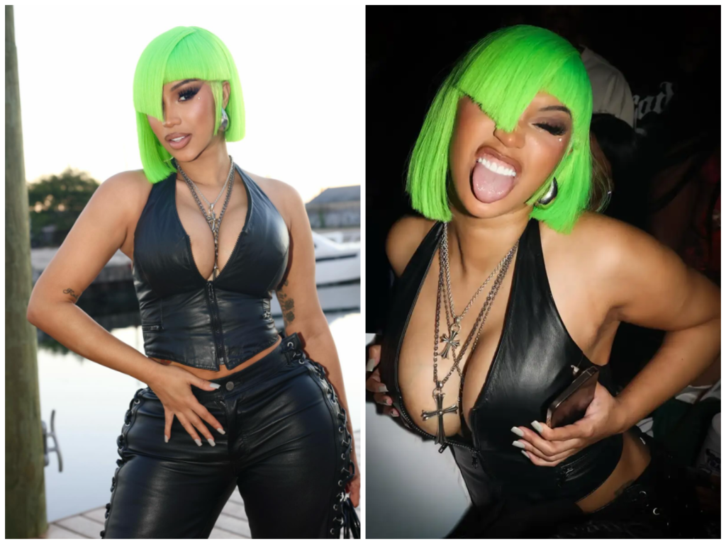 Cardi B: Πόζαρε με δερμάτινα ρούχα και αποκάλυψε τα ολοκαίνουργια piercing σε… πλάτη και αυχένα (φώτο)