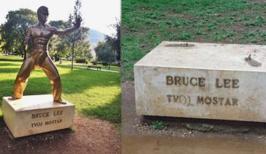 Ο Μπρους Λι «επέστρεψε» στη Βοσνία: Επανεγκαταστάθηκε το άγαλμά του