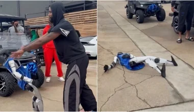 Κ.Ίρβινγκ: Η στιγμή που ο άσος των Ντάλας Μάβερικς «ισοπεδώνει» ρομπότ που κάνει επίδειξη (βίντεο)