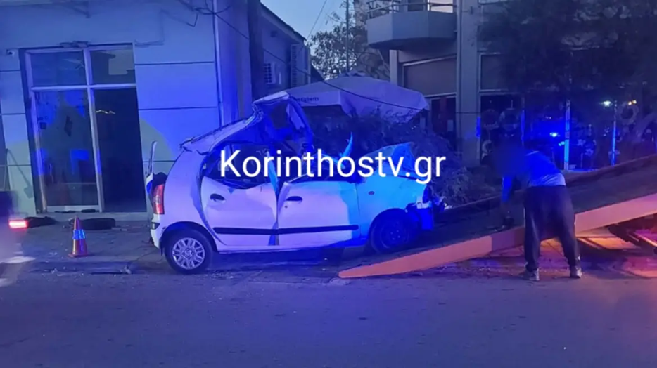 Τροχαίο δυστύχημα στο Βραχάτι – Νεκρός ο 48χρονος οδηγός αυτοκινήτου (φώτο)