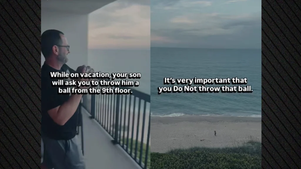 Βίντεο: H στιγμή που πατέρας πετά μπάλα του ράγκμπι από τον ένατο όροφο κτιρίου και κτυπά στο κεφάλι τον γιο του!