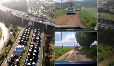 Αποκλεισμοί οδικών αρτηριών: Ταλαιπωρία χιλιάδων πολιτών που οδηγούνται από την ΕΛ.ΑΣ. σε λασπωμένα χωράφια