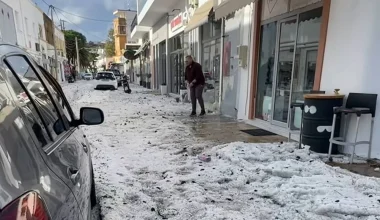 Λέρος: Ισχυρή χαλαζόπτωση έπληξε το νησί – Δείτε εικόνες