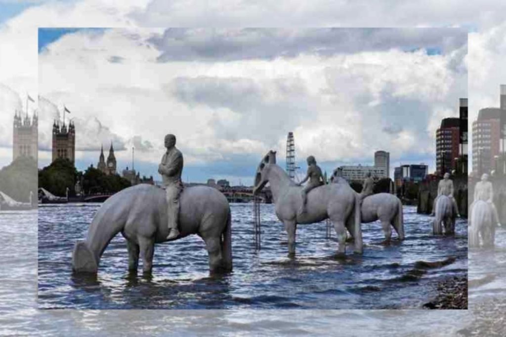 Λονδίνο: Τα αγάλματα που όλοι βλέπουν για δύο ώρες και μετά βυθίζονται στα νερά του Τάμεση